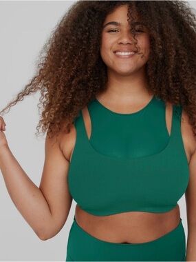 Aerie High-Neck Sports Bra in Black